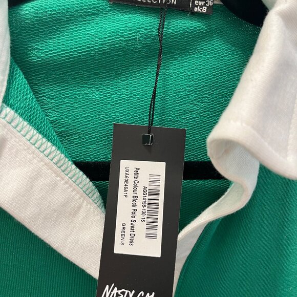 Petite Color Block Polo Sweater Dress - Green (NWT) - Picture 3 of 3